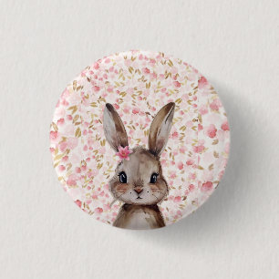 Badge Rond 2,50 Cm Bouton Accessoire Lapin Mignon