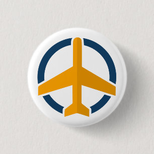 Badge Rond 2,50 Cm Bouton aérospatial vigilant