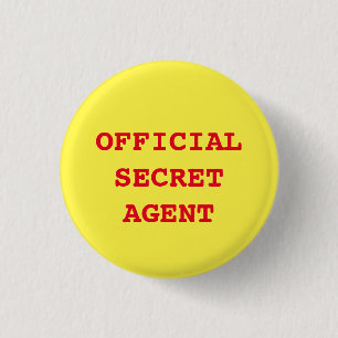 Badge Rond 2,50 Cm Bouton "Agent Secret/Espion"
