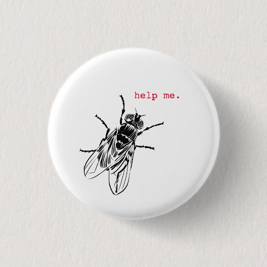 Badge Rond 2,50 Cm Bouton "Aidez-moi" (Devant)