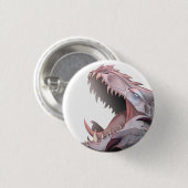 Badge Rond 2,50 Cm Bouton AlbinoTyrant (Devant & derrière)