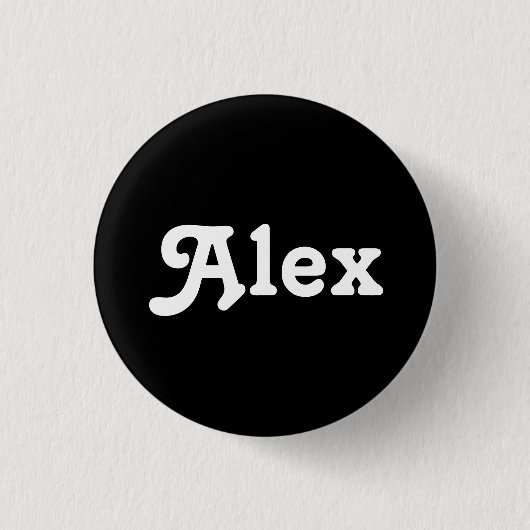 Badge Rond 2,50 Cm Bouton Alex (Devant)