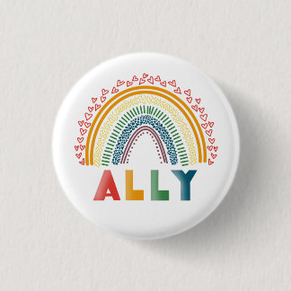Badge Rond 2,50 Cm Bouton Ally Rainbow
