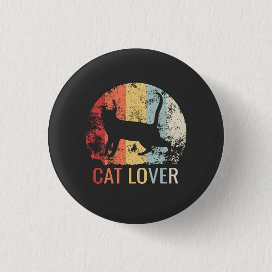 Badge Rond 2,50 Cm Bouton Amoureux des chats (Devant)