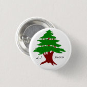Badge Rond 2,50 Cm Bouton Ancien Cèdre du Liban (Devant & derrière)