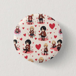 BADGE ROND 2,50 CM BOUTON ANIME JOUR DE VALENTINE