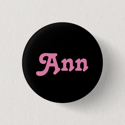 Badge Rond 2,50 Cm Bouton Ann (Devant)