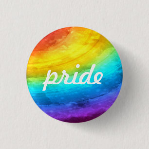 Badge Rond 2,50 Cm Bouton Arc-en-ciel