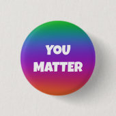 Badge Rond 2,50 Cm Bouton Arc-en-ciel (Devant)