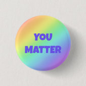 Badge Rond 2,50 Cm Bouton Arc-en-ciel Pastel (Devant)