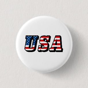 Badge Rond 2,50 Cm Bouton arrière du texte de l'indicateur USA