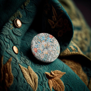 Badge Rond 2,50 Cm Bouton Art Nouveau Lily de William Morris