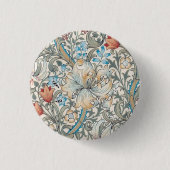 Badge Rond 2,50 Cm Bouton Art Nouveau William Morris Lily (Devant)