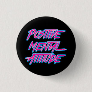 Badge Rond 2,50 Cm Bouton Attitude mentale positive
