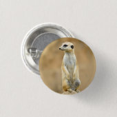 Badge Rond 2,50 Cm Bouton avec Meerkat sur garde (Devant & derrière)
