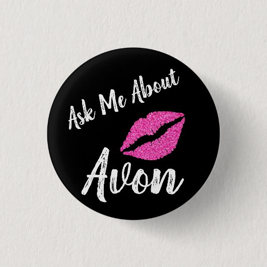 Badge Rond 2,50 Cm Bouton Avon (Devant)