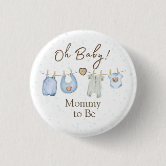 Badge Rond 2,50 Cm Bouton Baby Shower Oh Bébé !