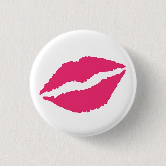 Badge Rond 2,50 Cm Bouton Baiser (Devant)