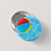Badge Rond 2,50 Cm Bouton Beach Ball (Devant & derrière)