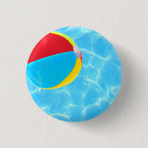 Badge Rond 2,50 Cm Bouton Beach Ball