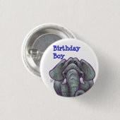 Badge Rond 2,50 Cm Bouton bébé éléphant (Devant & derrière)