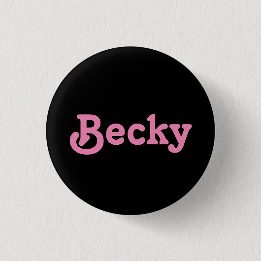 Badge Rond 2,50 Cm Bouton Becky (Devant)