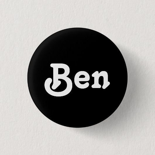 Badge Rond 2,50 Cm Bouton Ben (Devant)