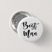 Badge Rond 2,50 Cm Bouton Best Man (Devant & derrière)