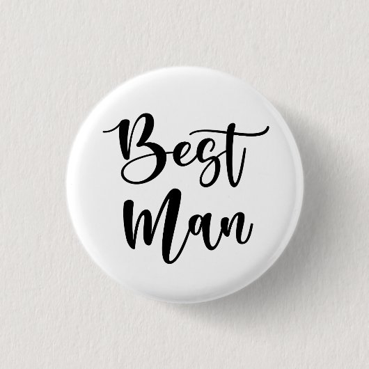 Badge Rond 2,50 Cm Bouton Best Man (Devant)