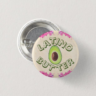 Badge Rond 2,50 Cm Bouton Beurre Latino