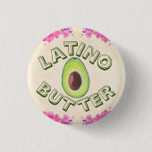 Badge Rond 2,50 Cm Bouton Beurre Latino (Devant)