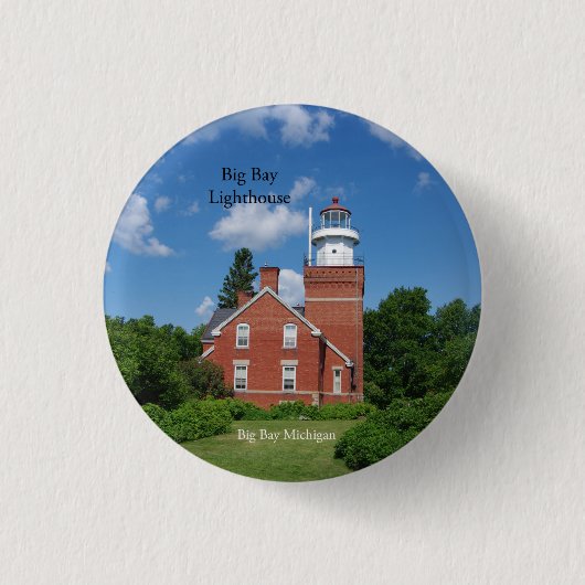 Badge Rond 2,50 Cm Bouton Big Bay Lighthouse (Devant)