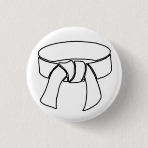 Badge Rond 2,50 Cm Bouton blanc de pinback de ceinture