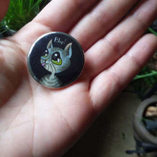 Badge Rond 2,50 Cm Bouton Blep Cat