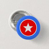 Badge Rond 2,50 Cm Bouton Bleu Blanc Rouge Panama (Devant & derrière)
