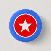 Badge Rond 2,50 Cm Bouton Bleu Blanc Rouge Panama (Devant)