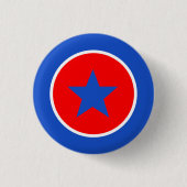 Badge Rond 2,50 Cm Bouton Bleu Blanc Rouge Panama (Devant)