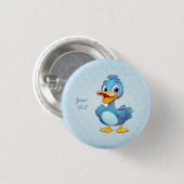 Badge Rond 2,50 Cm Bouton Bleu Canard (Devant & derrière)