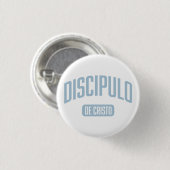 Badge Rond 2,50 Cm Bouton bleu clair Disciple Espagnol (Devant & derrière)