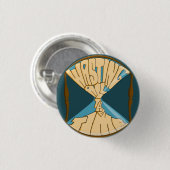 Badge Rond 2,50 Cm Bouton bleu de logo (Devant & derrière)