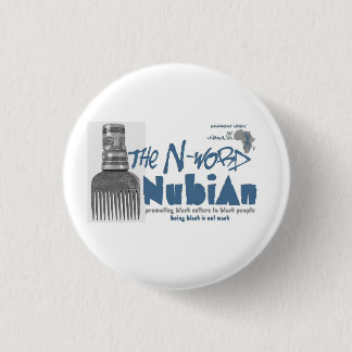 Badge Rond 2,50 Cm Bouton bleu de Nubian de N-mot