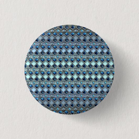 Badge Rond 2,50 Cm Bouton bleu décoratif (Devant)