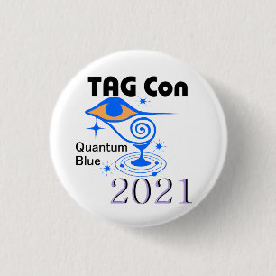 Badge Rond 2,50 Cm Bouton Bleu Quantum Con 2021