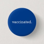 Badge Rond 2,50 Cm Bouton bleu vacciné (Devant)