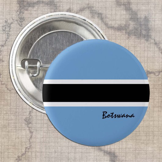Badge Rond 2,50 Cm Bouton Botswana, patriotique Botswana Drapeau mode
