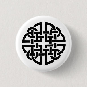Badge Rond 2,50 Cm Bouton Bouclier celtique/Brin foncé