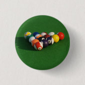 Badge Rond 2,50 Cm Bouton Boules de pool en rack (Devant)