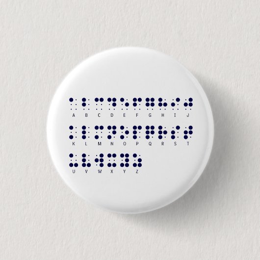 Badge Rond 2,50 Cm Bouton braille (Devant)