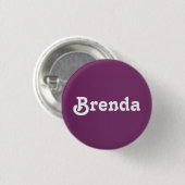 Badge Rond 2,50 Cm Bouton Brenda (Devant & derrière)