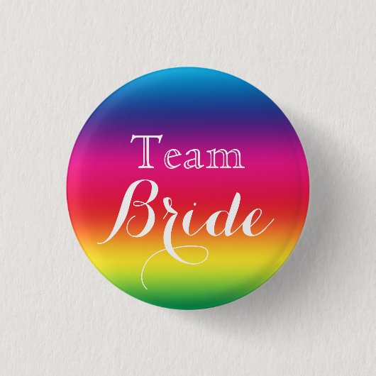 Badge Rond 2,50 Cm Bouton Bride de l'équipe de Mariage rose blanc (Devant)